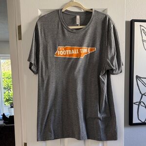 Bella Canvas Gray and Orange Football Tee